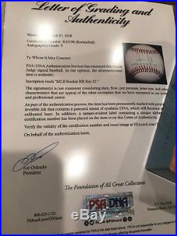 AARON JUDGE PSA/DNA COAAUTOGRAPHED RECORD 52HRs AUTO ROOKIE BALL#rd/99! RARE