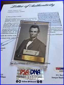 ABRAHAM LINCOLN PSA/DNA 2 Handwritten Cut Words not Autograph or Signed