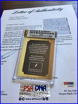ABRAHAM LINCOLN PSA/DNA 2 Handwritten Cut Words not Autograph or Signed