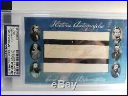 ABRAHAM LINCOLN PSA/DNA Certified Cut AUTO 2015 HA Civil War Appomattox 1/1