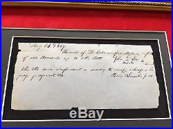 ABRAHAM LINCOLN PSA/DNA Handwritten AUTOGRAPH letter SIGNED President