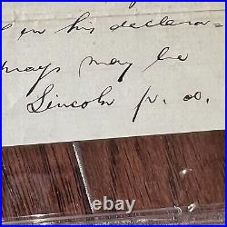 ABRAHAM LINCOLN PSA/DNA Slab Autograph Lengthy Handwritten Legal Plea Signed