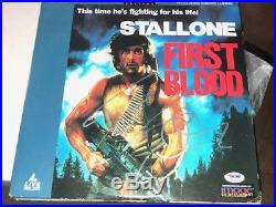 AMAZING Sylvester Stallone Signed Autographed FIRST BLOOD Laser Disc PSA/DNA
