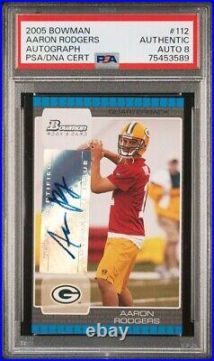 Aaron Rodgers? 2005 Bowman #112 RC Rookie PSA/DNA Auto Packers Jets