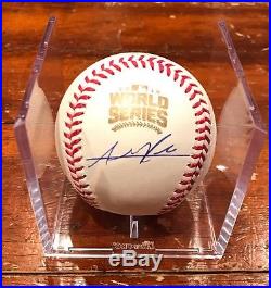 Addison Russell Autographed 2016 World Series Baseball Chicago Cubs PSA/DNA