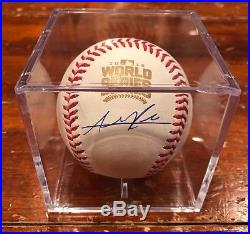 Addison Russell Autographed 2016 World Series Baseball Chicago Cubs PSA/DNA
