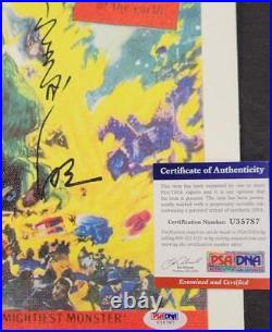 Akira Takarada signed Godzilla 11x17 Canvas Photo Autograph PSA/DNA COA