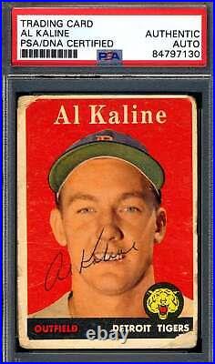 Al Kaline PSA DNA Signed 1958 Topps Autograph