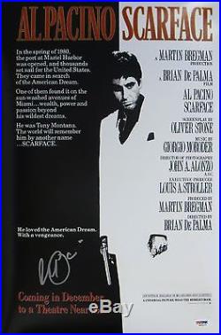 Al Pacino Signed Scarface Authentic Autographed 12x18 Movie Poster PSA/DNA ITP