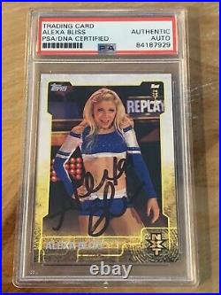 Alexa Bliss Signed 2015 Topps WWE NXT Rookie Card RC PSA/DNA Authentic Autograph