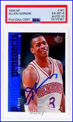 Allen Iverson 1996-97 UD SP Premier Signed Autograph RC PSA #141 PSA DNA 10 Auto