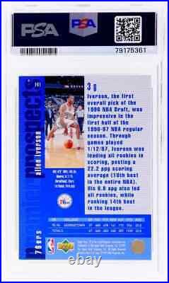 Allen Iverson 1996-97 UD SP Premier Signed Autograph RC PSA #141 PSA DNA 10 Auto