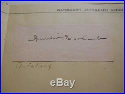 Amelia Earhart Signed Cut Signature Psa/dna Loa Waterman's Autograph Album