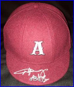 Angus Young Autographed Signed Ac/dc School Boy Psa/dna Hat