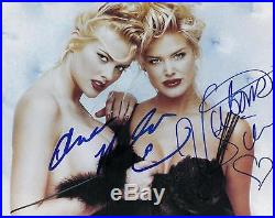 Anna Nicole Smith & Victoria Silvstedt Signed Autographed 8x10 Photo (PSA/DNA)