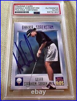 Annika Sorenstam signed 1996 Sports Illustrated for Kids SI Rookie Card PSA/DNA