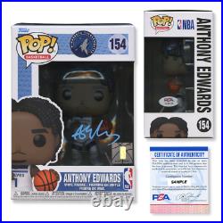 Anthony Edwards Signed Autographed Funko Pop #154 PSA/DNA Authenticated