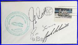 Apollo 17 Crew Signed Cover Cernan, Schmitt & Evans PSA/DNA Authenticated Nice