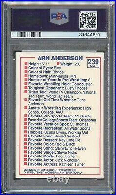 Arn Anderson Signed 1988 NWA Wonderama #239 PSA/DNA Perfect 10 Autograph RC AUTO