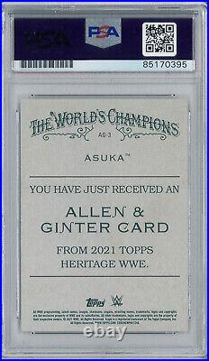 Asuka Signed Autograph Slabbed 2021 Topps WWE Allen & Ginter Card PSA DNA