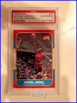 Authentic1986 Fleer Michael Jordan PSA/DNA and UDA rookie autograph
