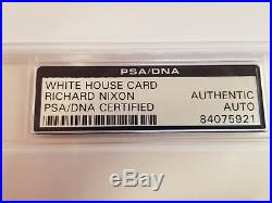 Authentic PSA/DNA Richard Nixon White House Card Vice-President Autograph Auto