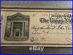 Authentic PSA/DNA Signed President WILLIAM H. TAFT Signed Check 1919