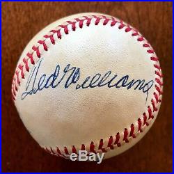 Autographed A. L. Baseball Ted Williams, Yaz, Rice & Greenwell PSA/DNA w LOA