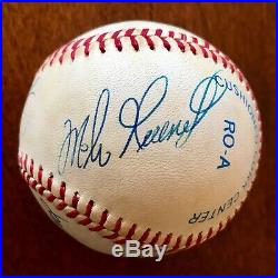 Autographed A. L. Baseball Ted Williams, Yaz, Rice & Greenwell PSA/DNA w LOA