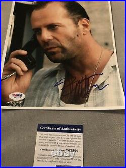 Autographed Bruce Willis 8x10 Photo Die Hard PSA Certified Signed