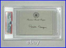 Autographed President Ronald Reagan signature White HousePost-It Note PSA/DNA