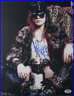 Axl Rose Signed Guns N' Roses Authentic Autographed 11x14 Photo PSA/DNA #S34189