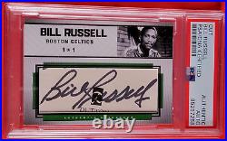 BILL RUSSELL AUTOGRAPH AUTO CARD #d 1 OF 1 PSA /DNA CERTIFIED AUTHENTIC CELTICS