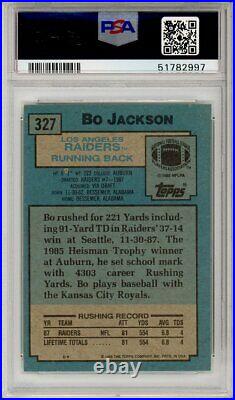 BO JACKSON Signed 1988 Topps #327 PSA/DNA Cert Authentic Auto10