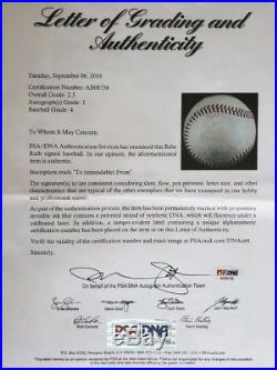 Babe Ruth Autographed Baseball PSA/DNA Authenticated