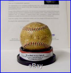 Babe Ruth Lou Gehrig Signed Auto Autograph 1928 Ny Yankees Baseball Ball Psa/dna