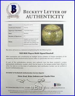 Babe Ruth Lou Gehrig Signed Autographed Baseball With Stars Psa/dna Beckett Bas