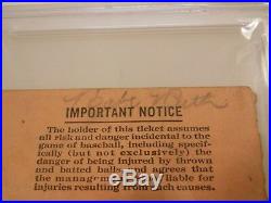 Babe Ruth Signed 1931 New York Yankees Game Ticket Psa/dna Autograph Signature