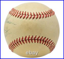 Babe Ruth Signed 1946-47 American League Baseball withCase PSA/DNA LOA AH011340