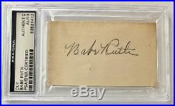 Babe Ruth Signed Autograph Cut Slabbed YANKEES PSA/DNA