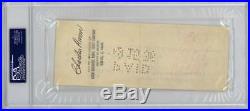 Babe Ruth Signed Autographed 1946 Hand Written Check PSA/DNA 9