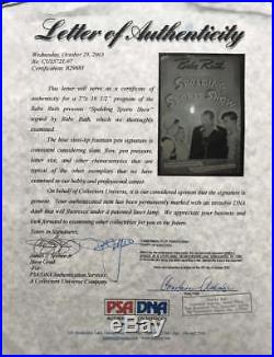 Babe Ruth Signed Autographed 6x9 Spalding Sports Program PSA/DNA