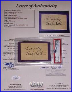 Babe Ruth Signed Cut Signature Autograph JSA & PSA/DNA Dual Authenticated