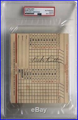 Babe Ruth Signed Signature Psa/dna Authentic Autograph