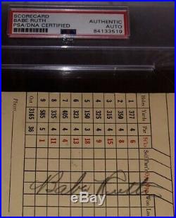 Babe Ruth Signed Signature Psa/dna Authentic Autograph