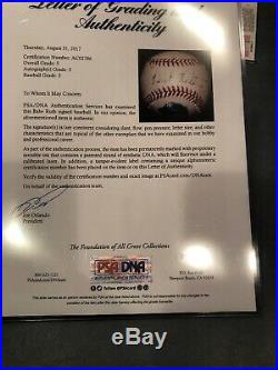 Babe Ruth Sweetspot Autographed Baseball With Portrait PSA/DNA Authenticated