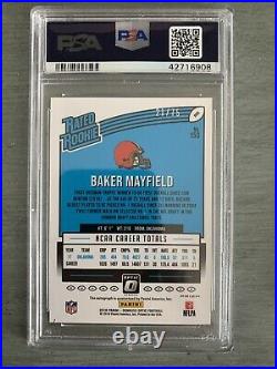 Baker Mayfield Rated Rookie Auto Blue /75 PSA 9
