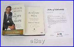 Barack Obama Signed The Audacity Of Hope 1st Edition/1st Print Book Psa/dna Coa