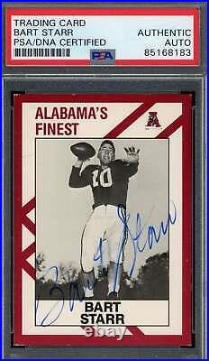 Bart Starr PSA DNA Signed 1990 Collegiate Collection Alabama Autograph
