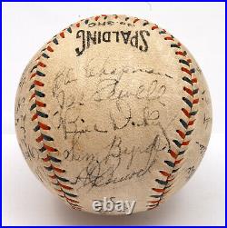 Beautiful Babe Ruth & Lou Gehrig 1933 Yankees Team Signed Baseball PSA DNA COA